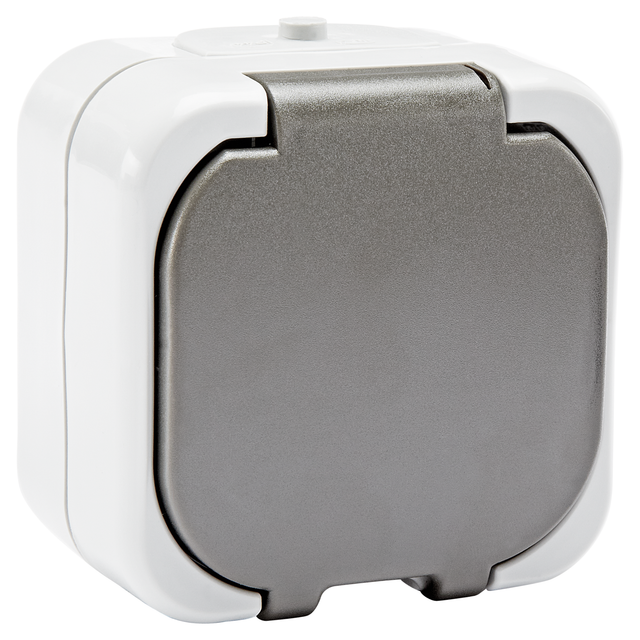 REV Ritter Steckdose 'AquaTop' AP 1-fach grau