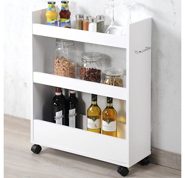 Kesper Nischen-Rollwagen weiß 60 x 78 x 22 cm