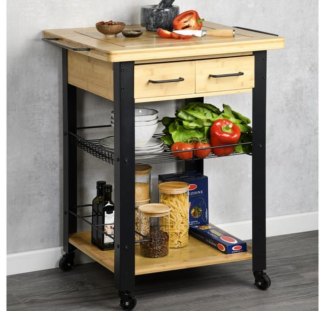 Kesper Küchenrollwagen braun 71 x 88 x 60 cm