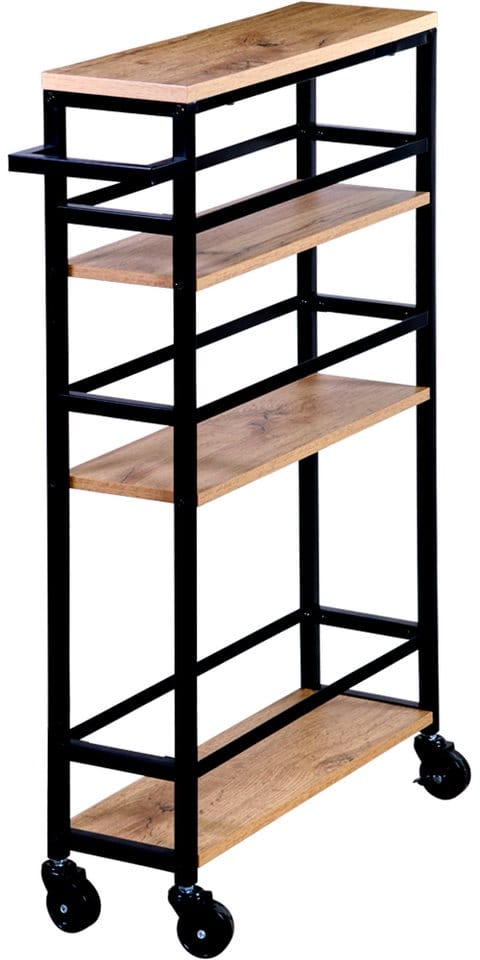 Kesper Küchenrollwagen braun, schwarz 50 x 15 x 81 cm