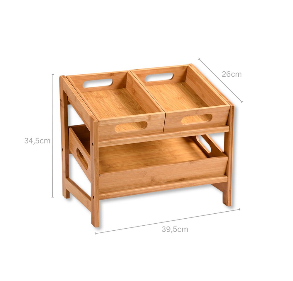 Kesper Küchenregal Bambus braun 44 x 16 x 29,5 cm Bild 5