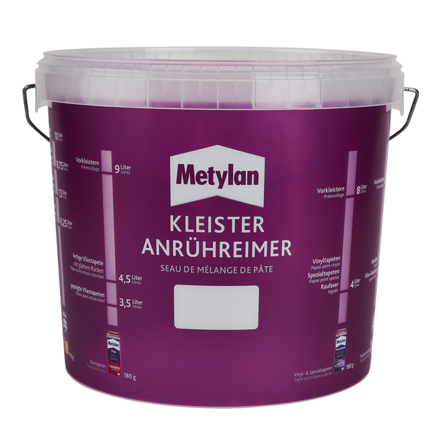 Metylan Tapeziereimer für Kleister transparent 10 l