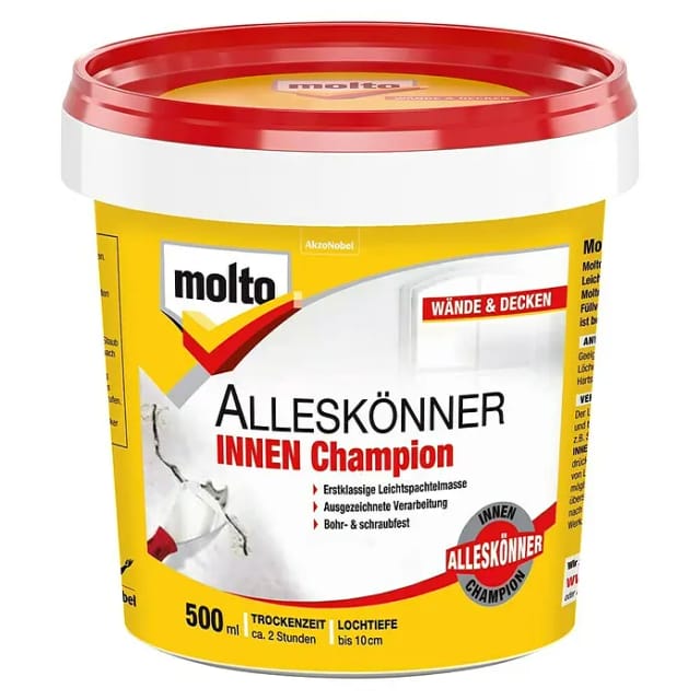 Molto Leichtspachtelmasse 'Alleskönner Champion' 500 ml