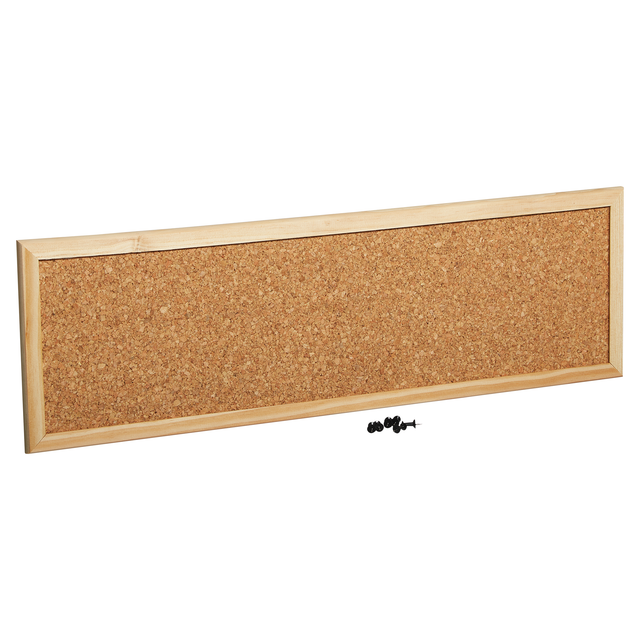 Zeller Pinnwand Holz Kork 60 x 20 cm