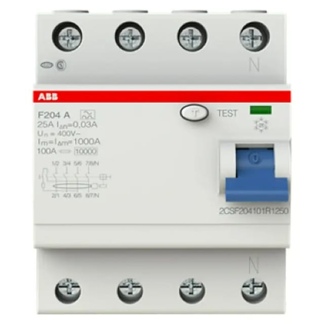 ABB FI-Schutzschalter F204 4-polig 25 A