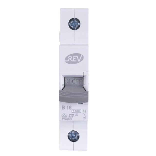 REV Ritter Einbauautomat 1-Polig grau 16 A 500 V