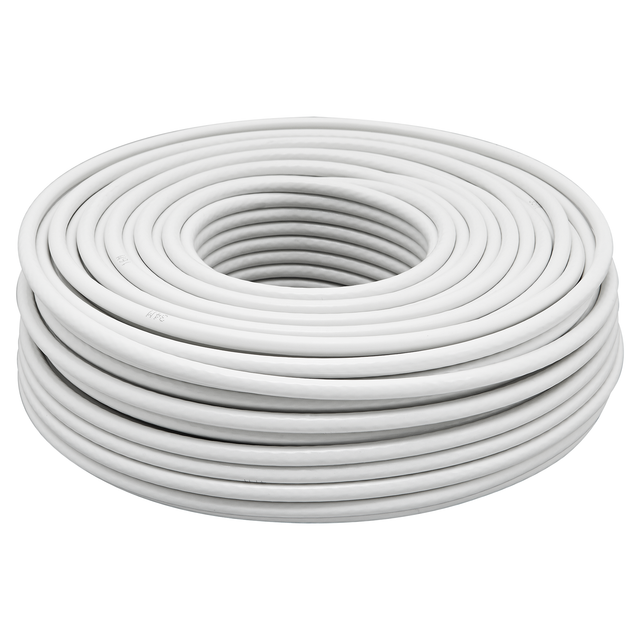 BK-Koaxialkabel weiß 80 dB 1x 0,7 mm² 50 m