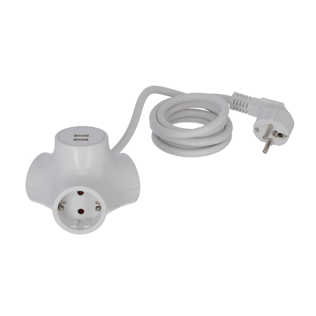 Steckerleiste 3-fach mit USB