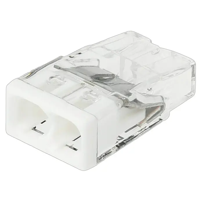 Wago Installationsklemme 2-polig transparent 100 Stück