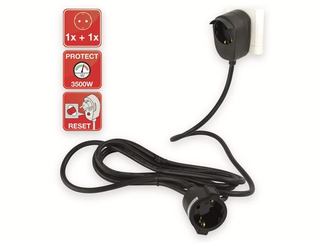 Verlängerung IP 20 schwarz 3 m