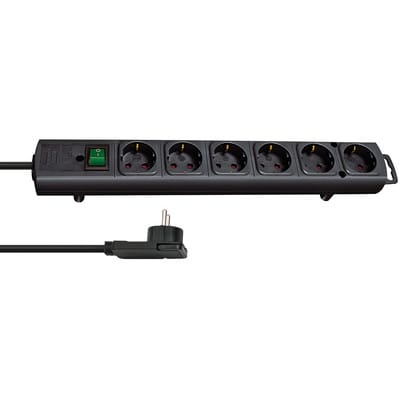 Brennenstuhl Steckdosenleiste 'Comfort-Line' schwarz 6-fach 2 m