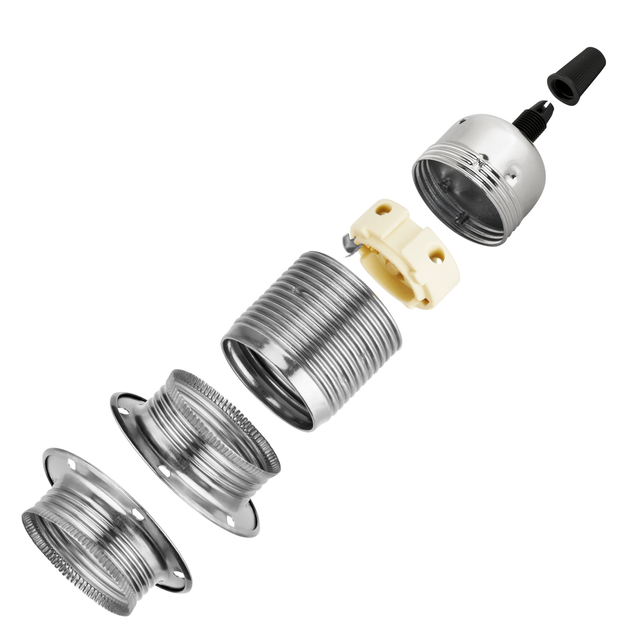 Lampenfassung chromfarben E27