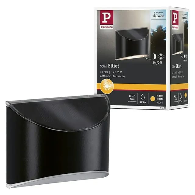 Paulmann Solar-Wegeleuchte 'Elliot' anthrazit 10 x 8 x 5,3 cm