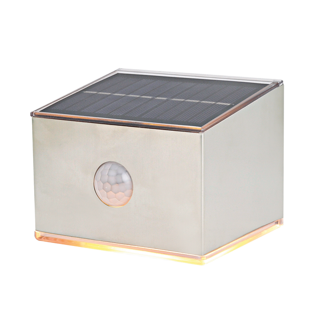 toom Solar-Wandleuchte 'Brasilia' silbern 10 x 9,6 x 7,8 cm