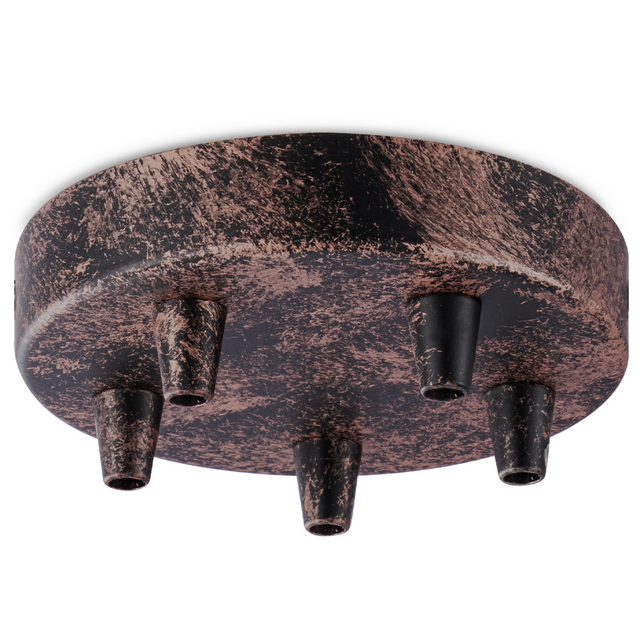 Baldachin 'Home Sweet Home' Metall 5 Lichter rostfarben