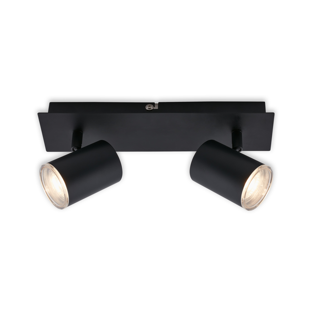 Briloner LED-Spotleuchte 'Banyo' schwarz 29 x 9,9 x 11,2 cm 2-flammig