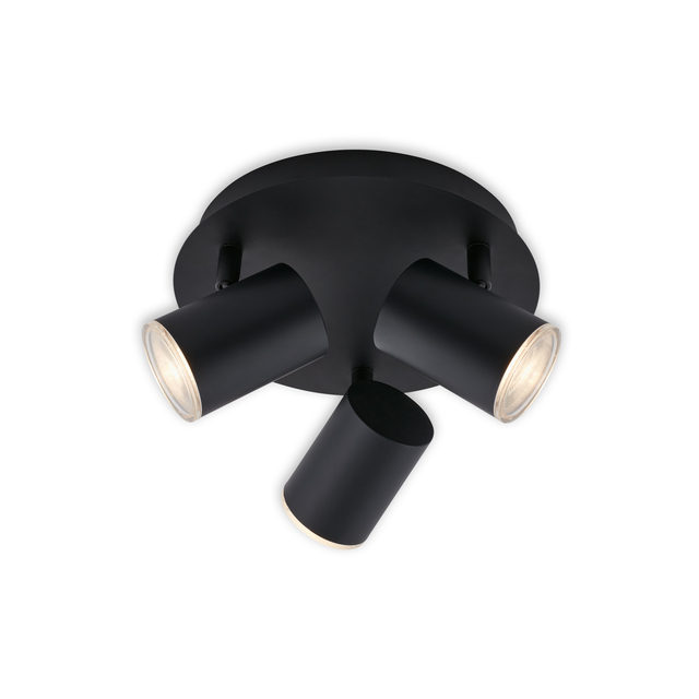 Briloner LED-Spotleuchte 'Banyo' schwarz Ø 21 x 11,2 cm 3-flammig
