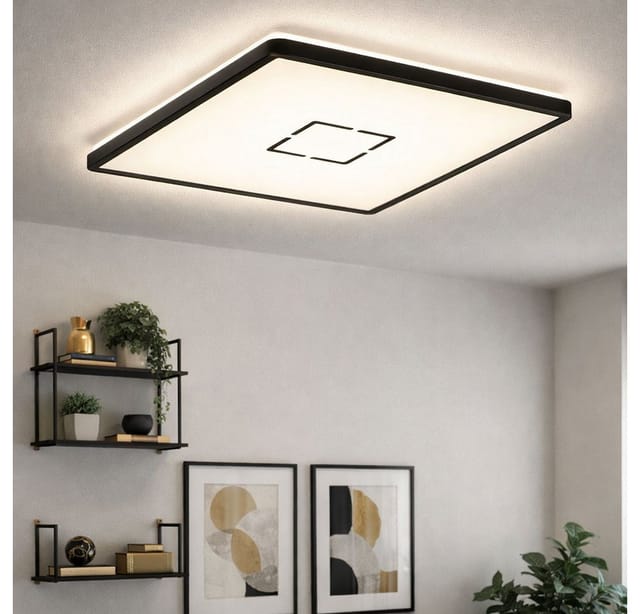Briloner LED-Deckenleuchte 'Free' weiß/schwarz 42 x 42 cm 3000 lm