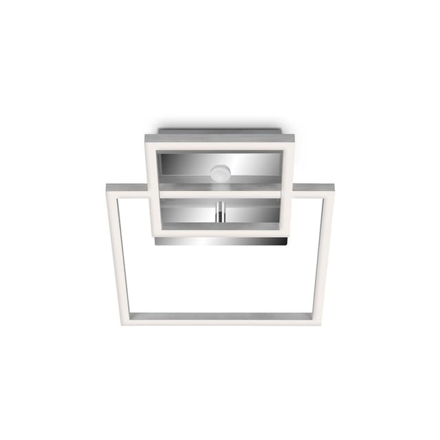 Telefunken LED-Deckenleuchte 'Frame' chrom/aluminium 35,8 x 26 x 7,6 cm, mit Bewegungsmelder