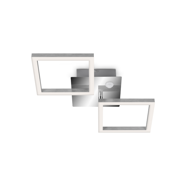 Telefunken LED-Deckenleuchte 'Frame' chrom/aluminium 47 x 22,6 x 7,4 cm, mit Bewegungsmelder