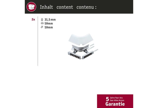 Paulmann Eckprofil 'Corner Inside Edge' 2er Pack grau