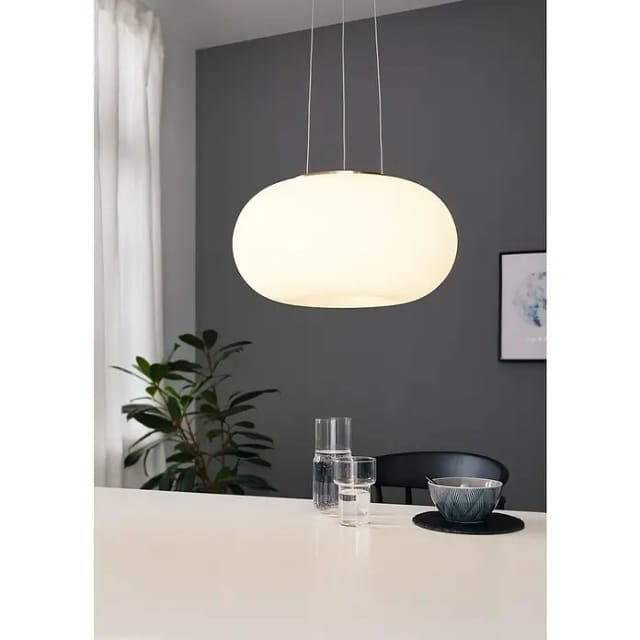 EGLO Hängeleuchte 'Optica' nickel/weiß 2-flammig