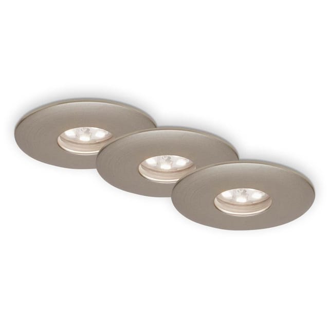 Briloner LED-Einbauleuchten 1,8 W 3 Stück nickelfarben