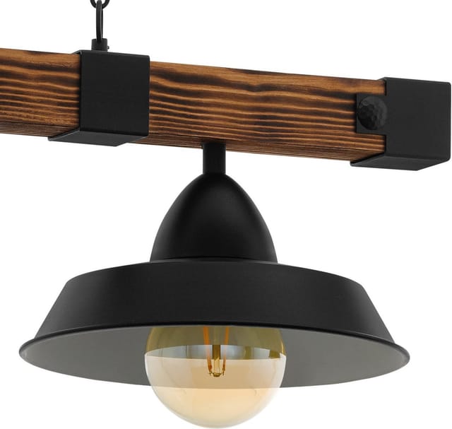 EGLO Hängeleuchte 'Oldbury' schwarz braun 86 cm