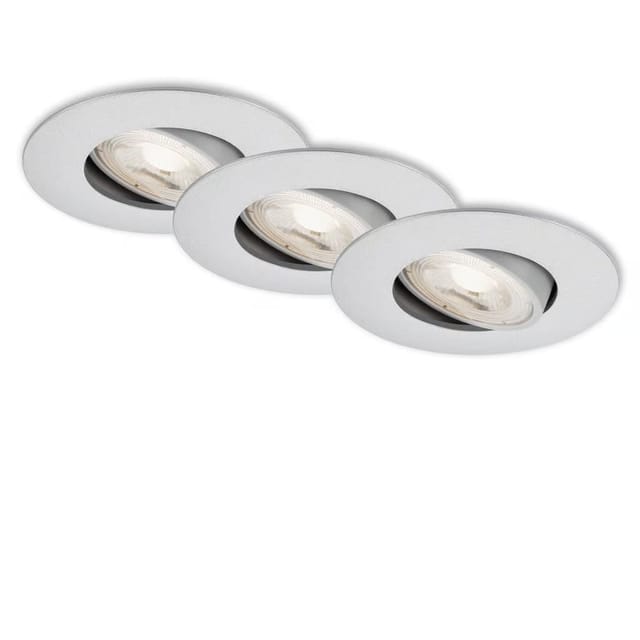 Briloner LED-Einbauleuchte 'Nava Move' chrom-matt 460 lm, 3er-Set