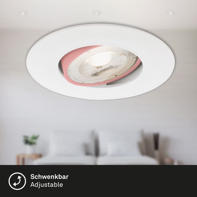Briloner LED-Einbauleuchte 'Nava Move' weiß 460 lm, 3er-Set