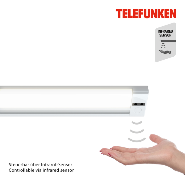 Telefunken LED-Unterbauleuchte 10 W 1100 lm 87,3 cm, silbern