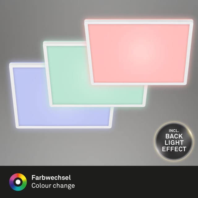 Brilo LED-Panel 'Slim' weiß 42 x 42 x 2,8 cm, mit RGB-Farbwechsel