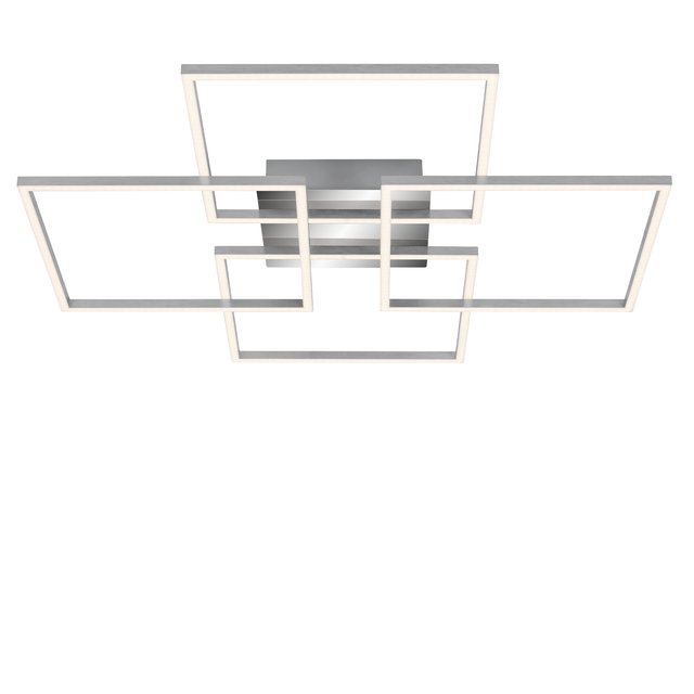 Briloner LED-Deckenleuchte 'Frame' chromfarben/aluminiumfarben 4800 lm, 72,4 x 72,4 cm