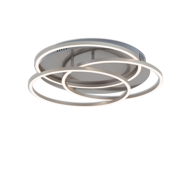 Briloner LED-Deckenleuchte 'Frame' matt-nickelfarben 4800 lm, Ø 52,5 cm