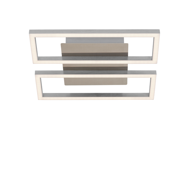 Briloner LED-Deckenleuchte 'Frame' matt-nickelfarben 1400 lm, 23,8 x 28 cm