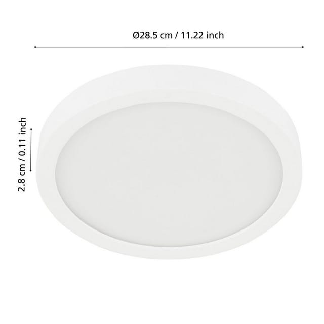 EGLO LED-Deckenleuchte 'Fueva-Z' weiß Ø 28,5 cm 19,5 W