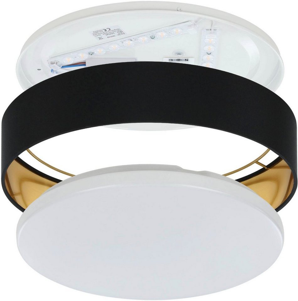 EGLO LED-Deckenleuchte 'Maserlo 2' schwarz/gold Ø 38 cm 21,6 W