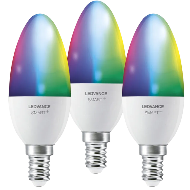 Ledvance LED-Kerzenlampe 'Smart+ WiFi' RGBW 4,9 W E14 470 lm, dimmbar 3er-Pack