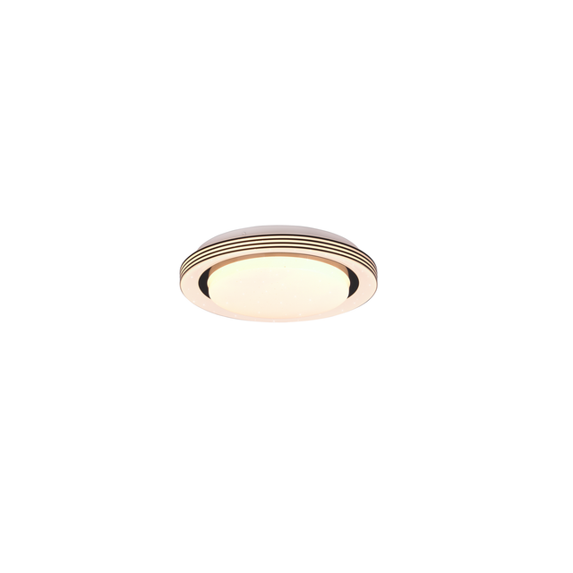 Reality Leuchten LED-Deckenleuchte 'Atria' weiß/schwarz Ø 27 x 7 cm 1080 lm