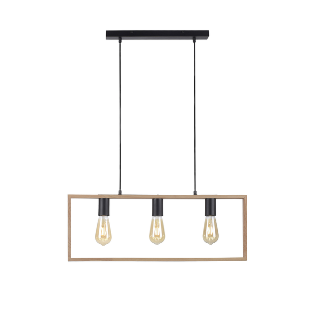 Just Light Deckenleuchte 'Franky' schwarz 69 x 120 x 6 cm
