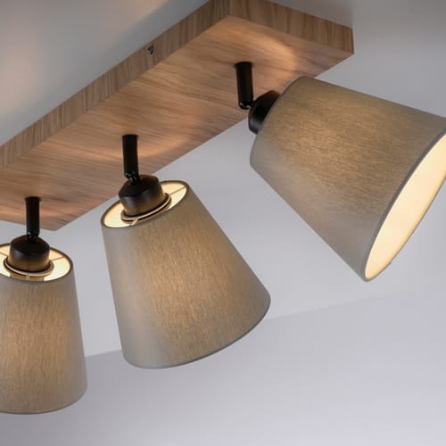 Just Light Deckenleuchte 'Green Michel' holzfarben 77 x 26 x 28 cm