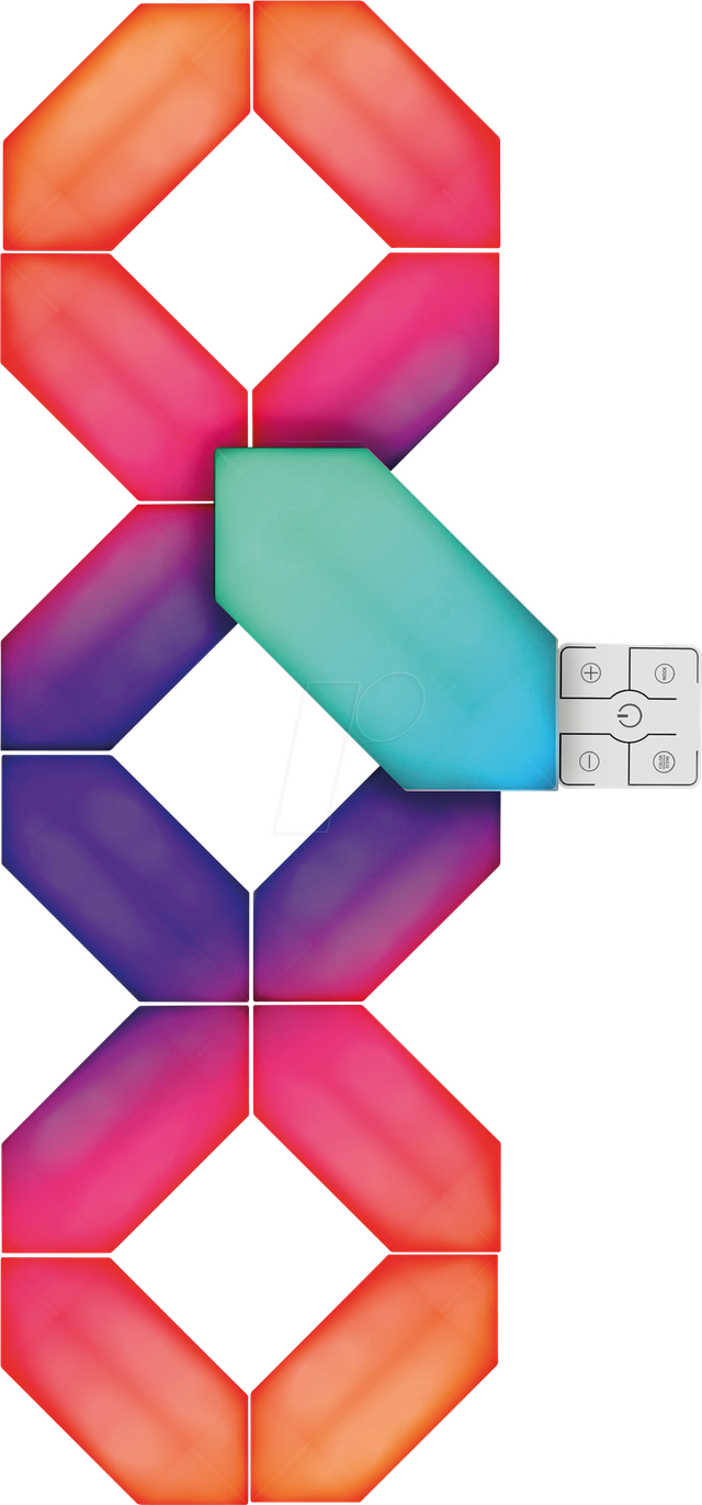 MüllerLicht Panelleuchte 'Hexagon' RGBWIC 24 W 12-teilig