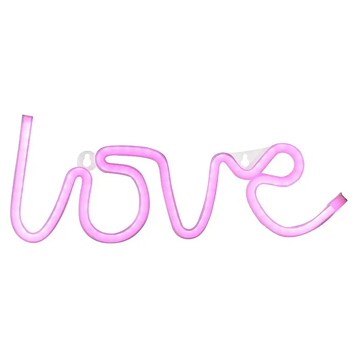 Just Light LED-Neon-Bild 'Love' mehrfarbig 34,3 x 12,5 x 2 cm
