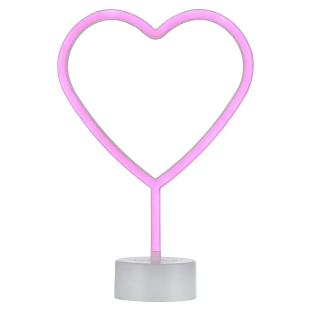 Just Light LED-Neon-Bild 'Herz' mehrfarbig 20 x 30 x 8,5 cm