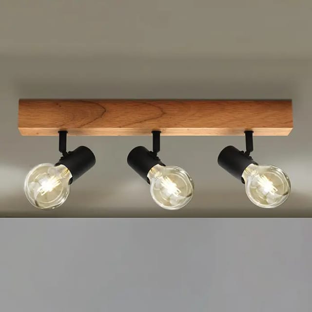 EGLO Spotleuchte 'Townshend 3' braun/schwarz 5 x 48 cm