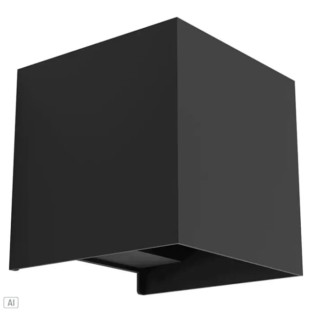 EGLO LED-Wandleuchte 'Valmontone' schwarz 10 x 10 cm
