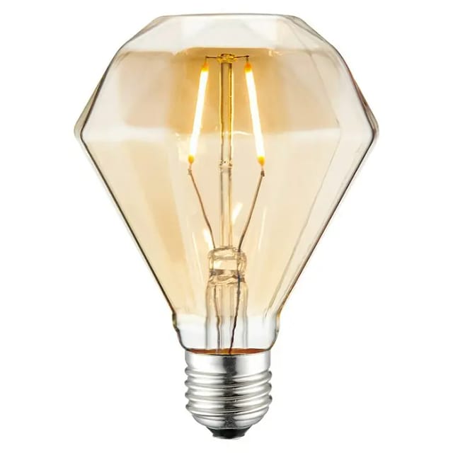 Besselink Licht LED-Leuchtmittel 'Diamond' amber E27 2W 180 lm dimmbar