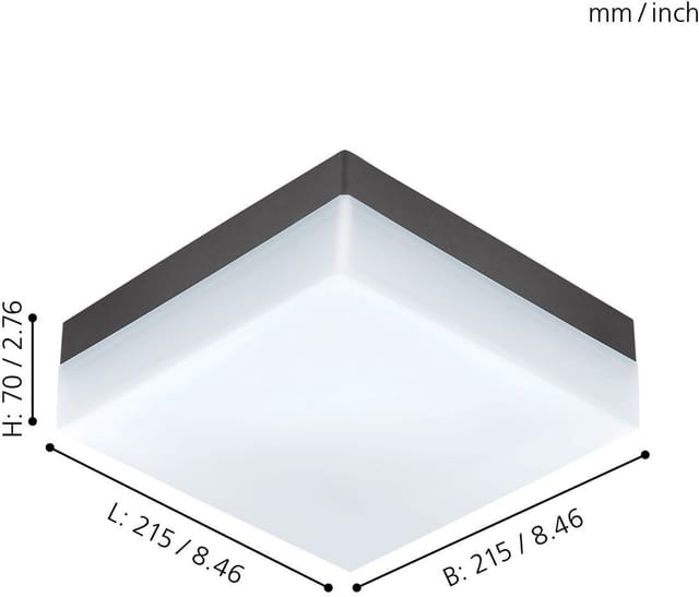 EGLO LED-Außen-Wandleuchte 'Sonella' anthrazit