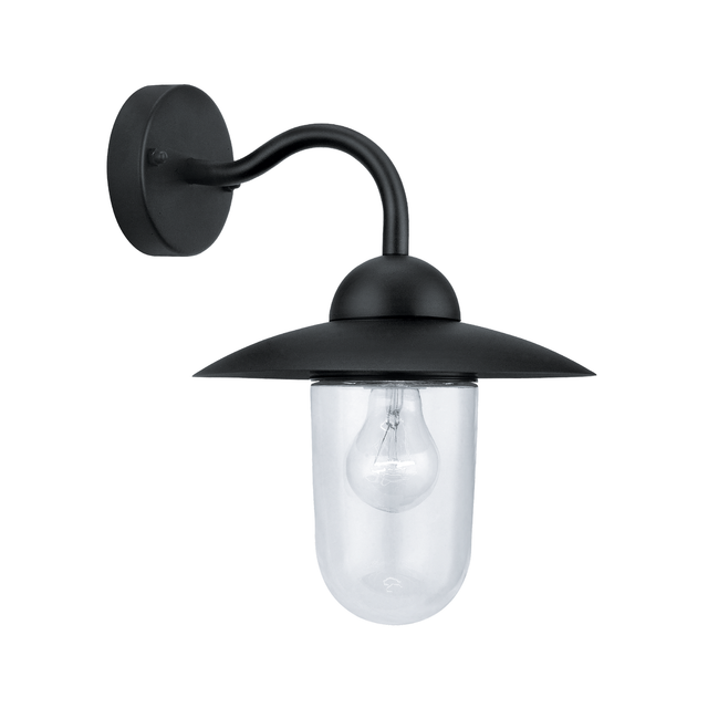 EGLO Außenwandleuchte 'Milton' schwarz E27 60 W