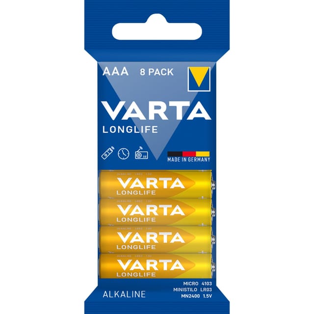 Varta Batterien Longlife AAA Alkaline 8 Stück